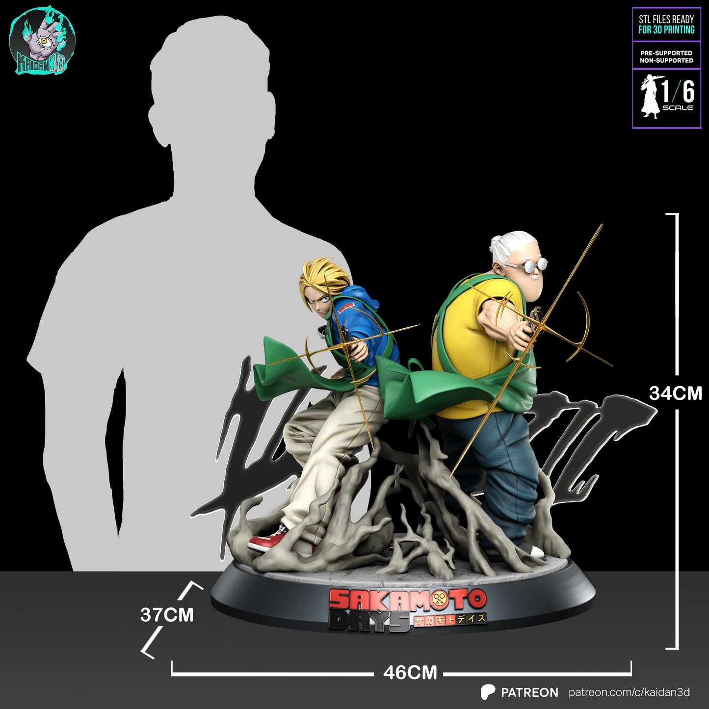Taro x Shin - Unassembled and Unpainted Garage Kit - Model Designed by Kaidan3D